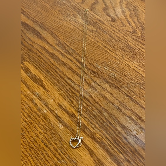 Sterling Silver Devil Tail Heart Diamond Necklace - Picture 4 of 5